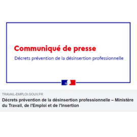 Décrets prévention de la désinsertion professionnelle / Ministère du Travail