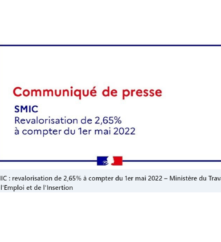 Communiqué de presse : revalorisation du SMIC 1er Mai 2022