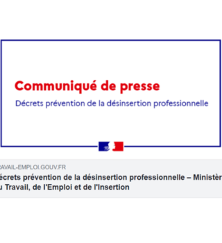 Décrets prévention de la désinsertion professionnelle / Ministère du Travail